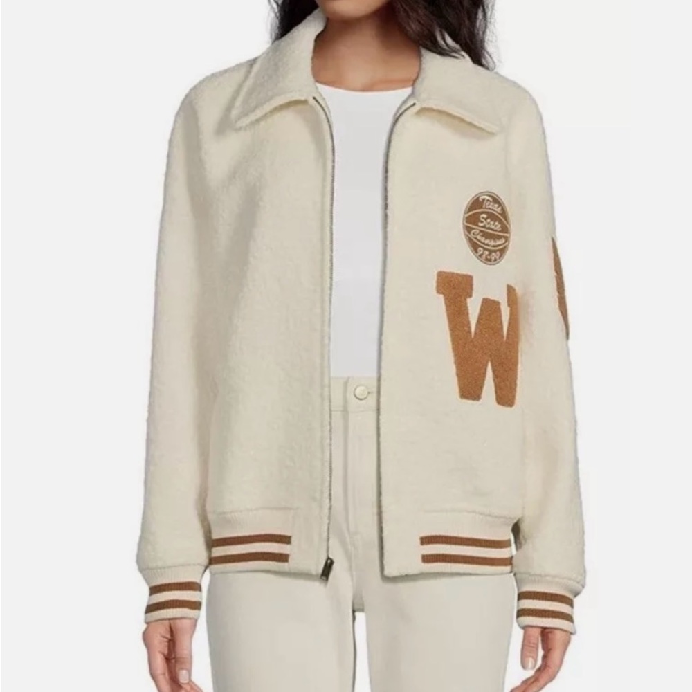 Nastia Liukin for gianni bini letterman jacket NWT